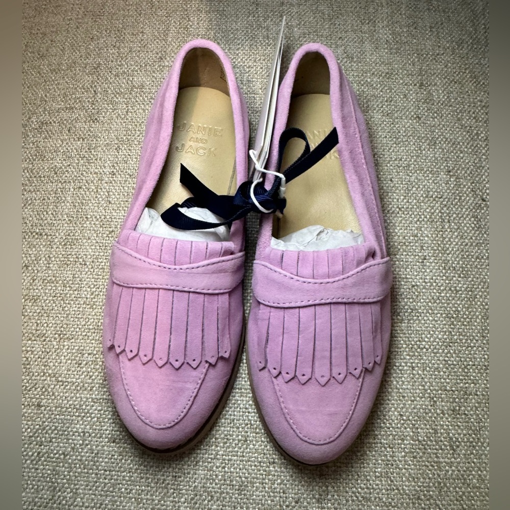 NWT Janie & Jack Toddler Suede Loafer‎ in Lilac Easter Spring Classic Preppy